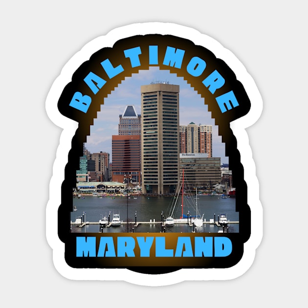 BALTIMORE CITY MARYLAND DESIGN Sticker by The C.O.B. Store